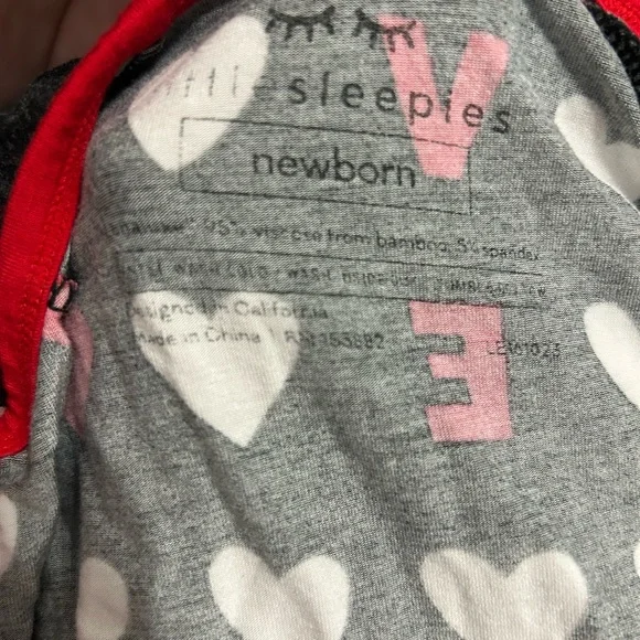 Little Sleepies Black and White Footies Cozy One Piece - Picture 3 of 4